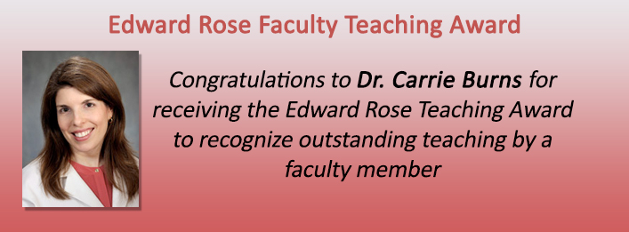 Edward Rose Teaching Award 2023